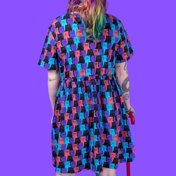 Run and Fly Cat Corus Oversized Smock Dress - Picture 2 of 6